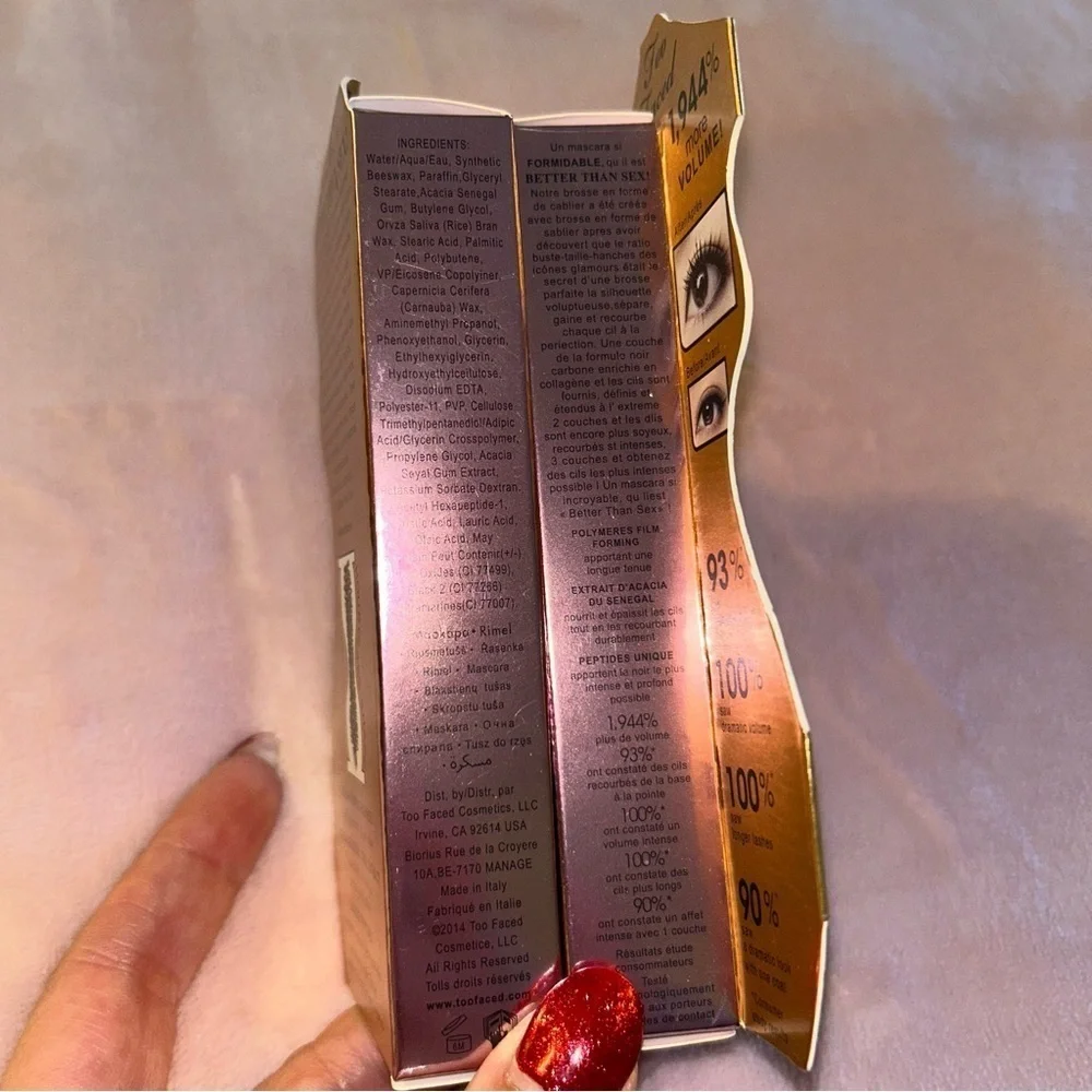 Too Faced Better than Sex black mascara 2 full sized tubes